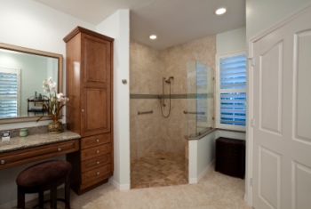 Remodeled bathroom by Talbot's Remodeling